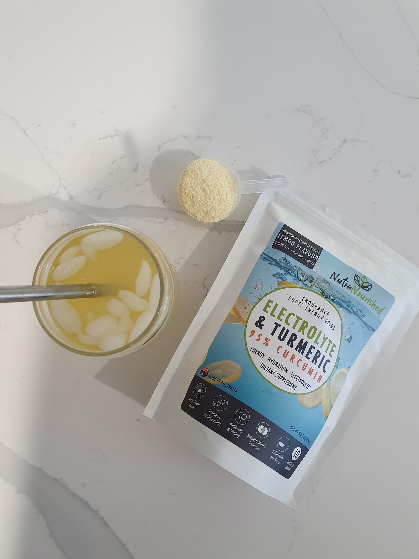 Electrolyte Powder & 95% Pure Organic Curcumin from Turmeric - 🍋  Lemon Flavour