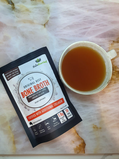 Dark Gray Bone Broth Beef - Premium Grass Fed from AU/NZ 90g