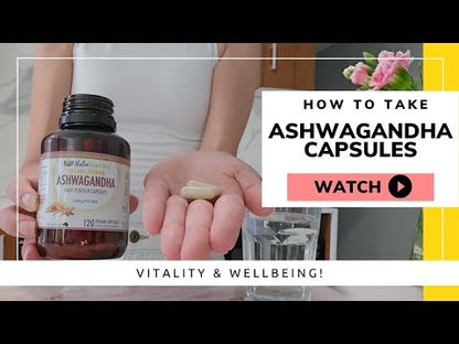 Organic Ashwagandha (2,600mg) 120 Vegan Capsules